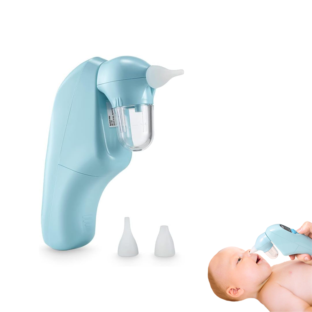  Aspirador nasal, máquina eléctrica portátil de limpieza de  nariz higiénica rápida para eliminación de moco para bebés (azul claro) :  Bebés