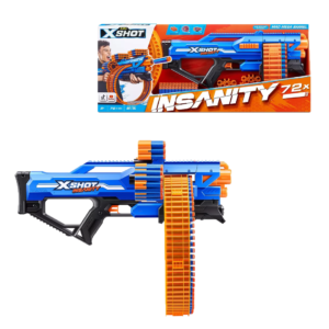 Pistola X-Shot Insanity Mad Mega Barrel con 72 balas - 9378