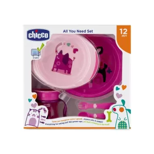 Set de Primeras Comidas Chicco 12m+ Rosa - 3567