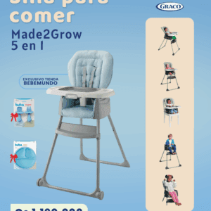 18813 - Combo Silla para comer Made2Grow 5 en 1 Hudson