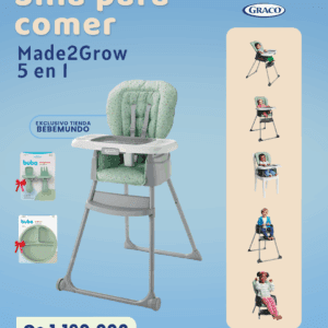 18814 - Combo Silla para Comer Made2Grow 5 en 1 Terrazo