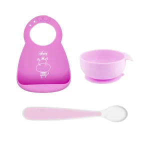 Set de Alimentación Rosa de Silicona - Chicco - 18906