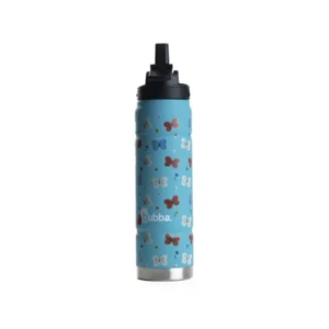 Hoppy Celeste con Pajita Diseño de Mariposas Bubba - 21207