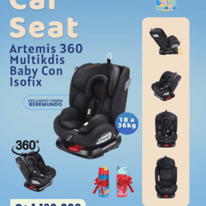 Car Sear Artemis 360 Multikdis Baby Con Isofix 0-36 Kgs Negro - 21263