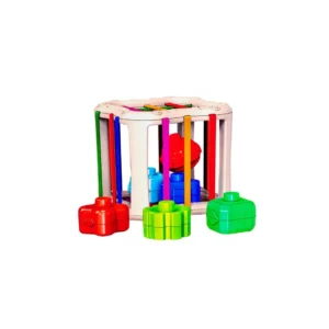 Cubo Didáctico con Cuerdas y Figuras de Encastre - 29966