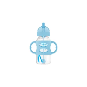 Botella con Pajita Dr. Brown’s 270 ml Azul Antiderrame 6m+ - 4652