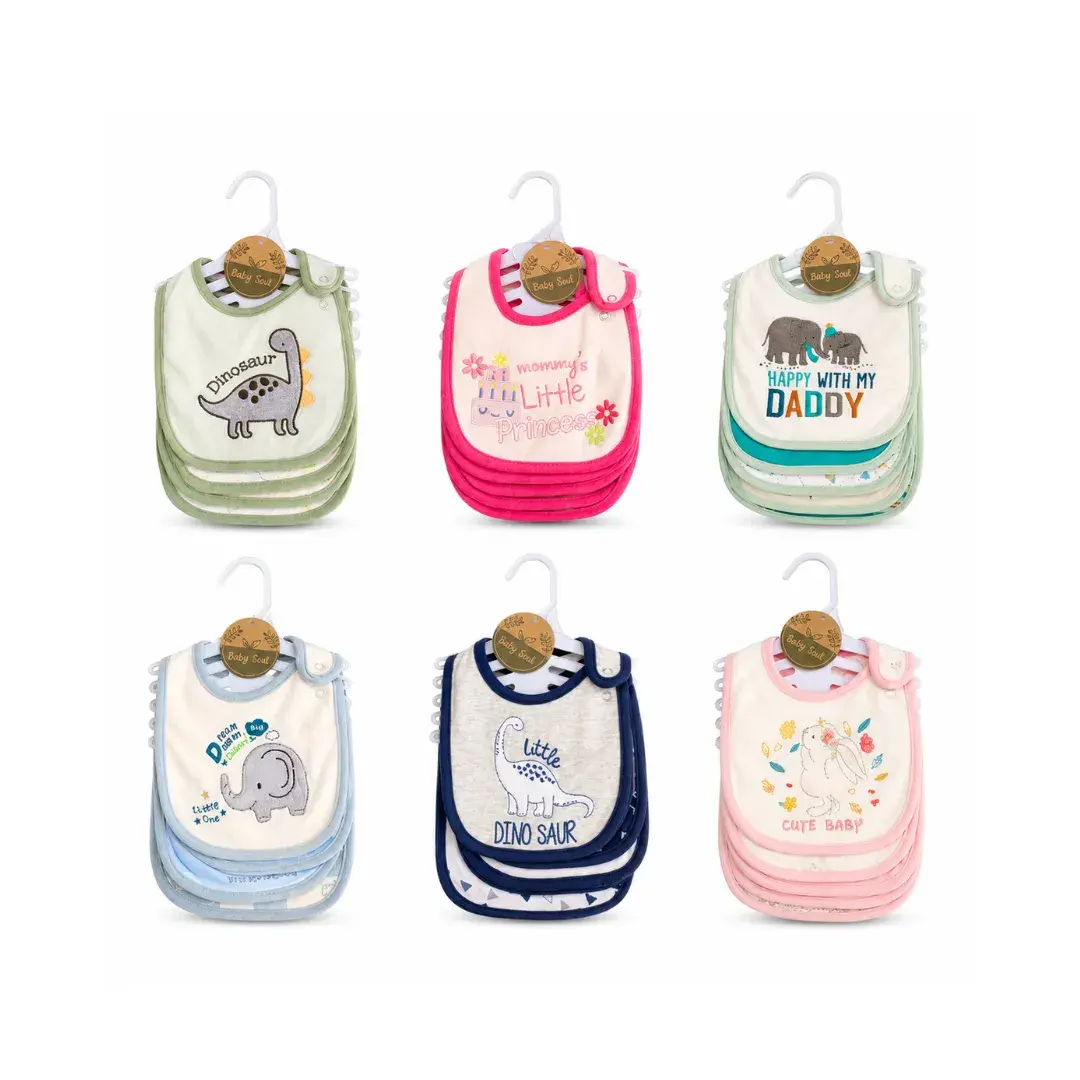 Set de Baberos para Bebé 5 Piezas – Diseños Variados (6)