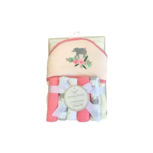 33121 - Set de Baño para Bebé con Toalla con Capucha y 5 Toallitas